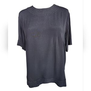 NWOT H&M Black top with Rhinestone detail